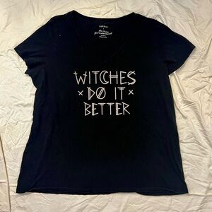 torrid Black V-Neck 'Witches Do It Better' Graphic Tee